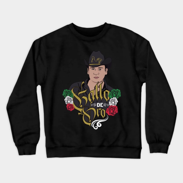 El gallo de oro Valentin Elizalde Crewneck Sweatshirt by Velvet Love Design 